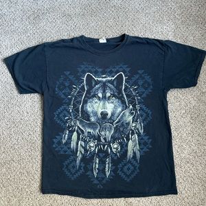 Wolf Pack dream catcher T Shirt, Size Medium
